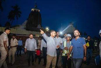 Mr V K Pandian, Secretary to the Chief Minister (5T), visited Puri and reviewed the ongoing work of the Srimandir Heritage Corridor Project_AMF NEWS