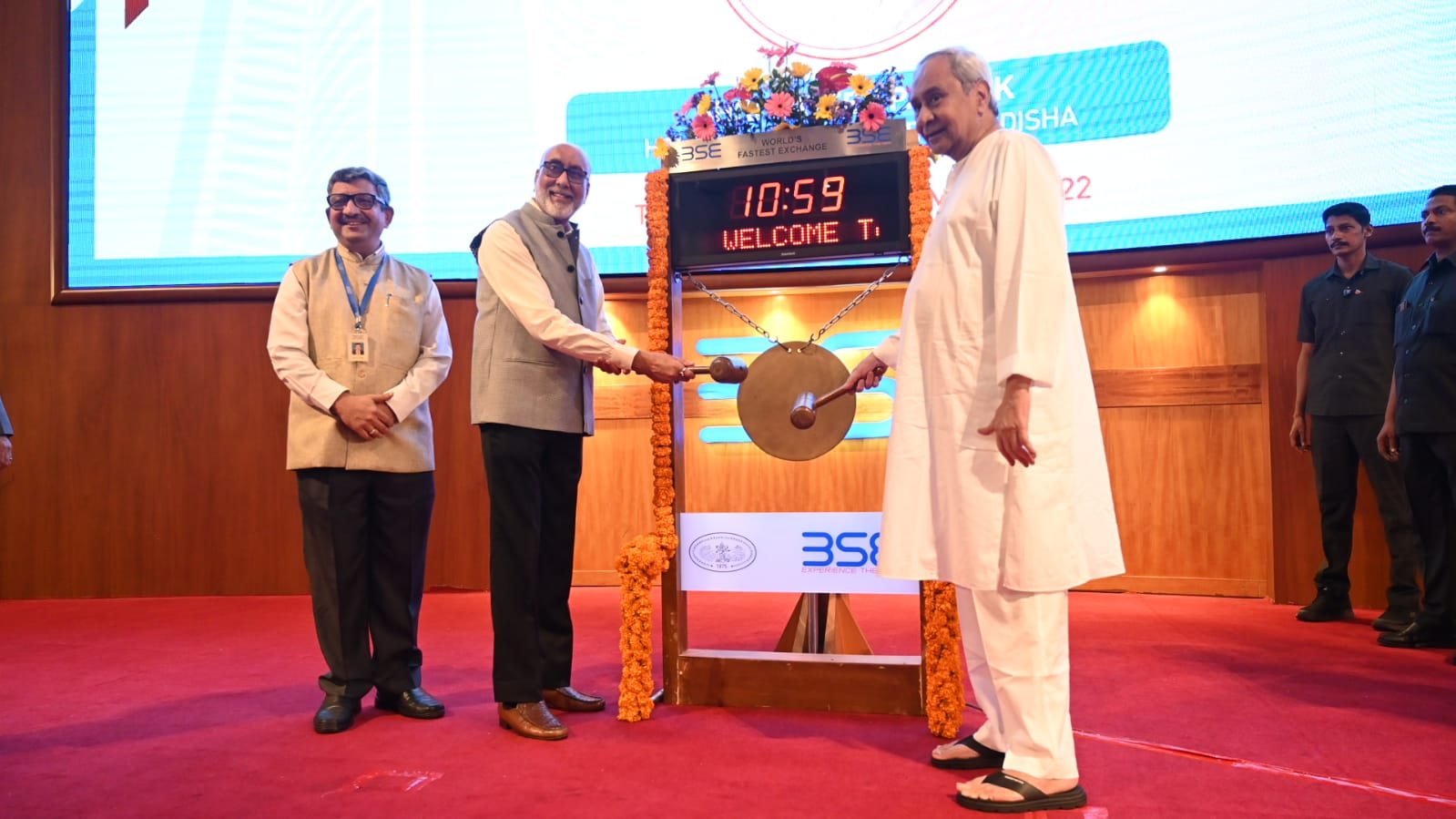 Odisha CM Naveen Patnaik Rings the BSE Opening Bell_AMF NEWS