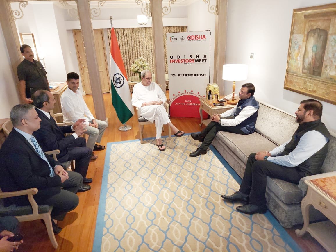 Naveen Patnaik, the chief minister of Odisha, meets potential investors in Bangalore_AMF NEWS