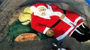 Christmas 2022: Sudarshan Pattnaik from Odisha utilise 1.5 tonnes of tomatoes to make a sand Santa Claus_AMF NEWS