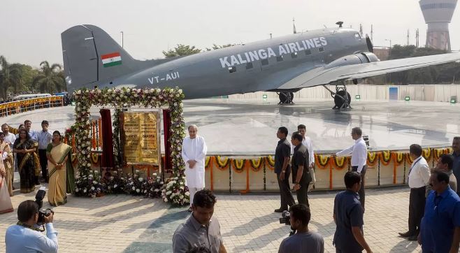 Biju Patnaik's Dakota aircraft is unveiled by the chief minister of Odisha for public viewing in Bhubaneswar_AMF NEWS