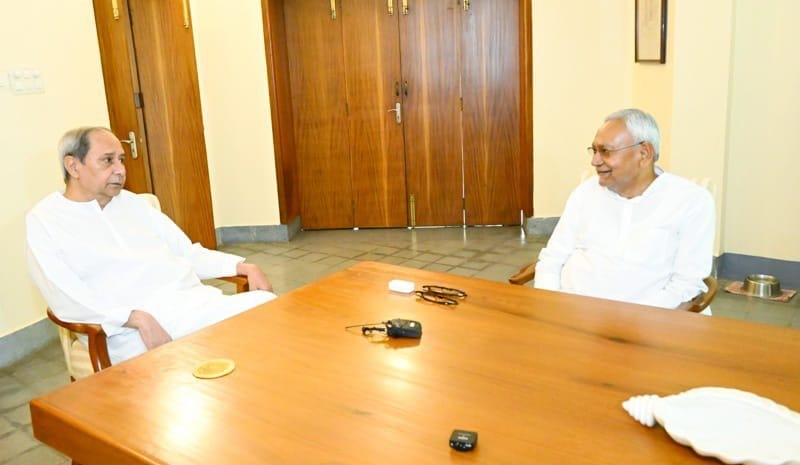 Nitish Kumar, the chief minister of Bihar, meets Naveen Patnaik, his counterpart in Odisha_AMF NEWS