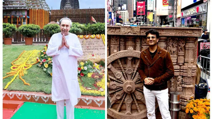 Naveen Patnaik Applauds Chef Vikas Khanna as Konark Wheel Replica Shines in Newyork's Times Square_AMF NEWS