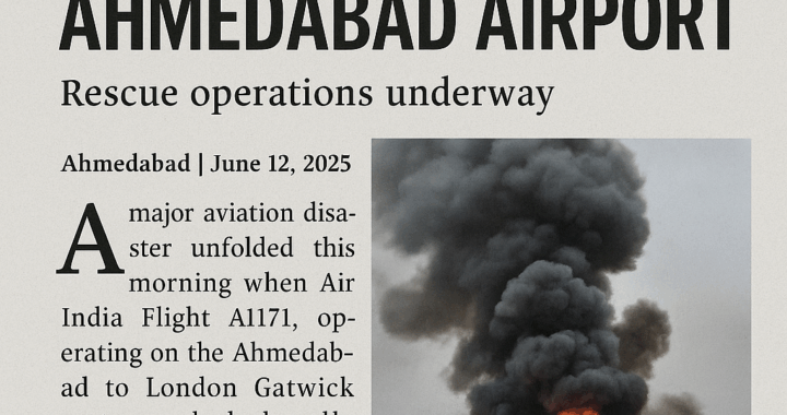 Air India Flight AI171 Crashes Near Ahmedabad Airport, Rescue Operations Underway