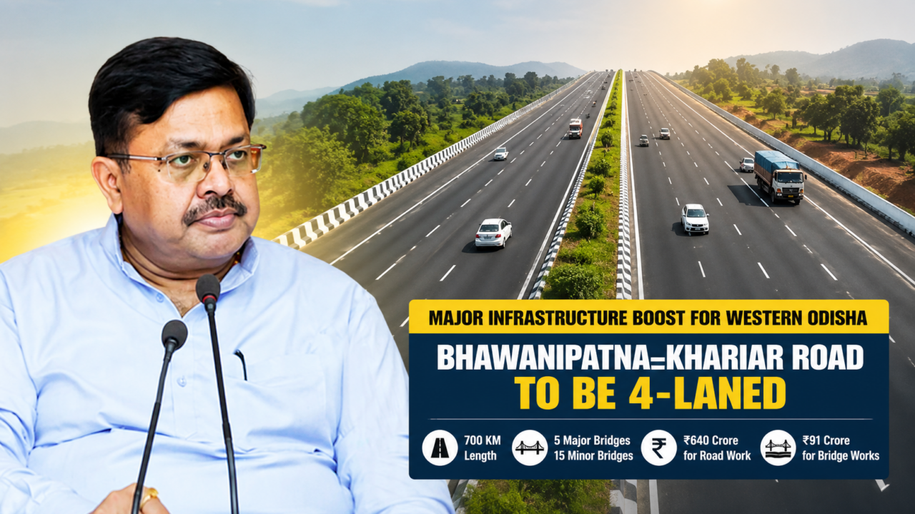 Odisha’s Infrastructure Transformation Gains Momentum: Minister Prithiviraj Harichandan Announces Major 4-Laning of Bhawanipatna–Khariar Corridor