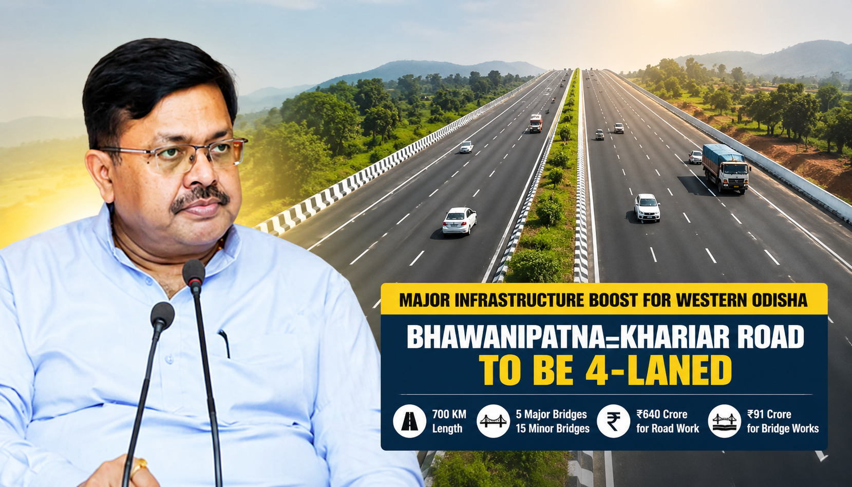 Odisha’s Infrastructure Transformation Gains Momentum: Minister Prithiviraj Harichandan Announces Major 4-Laning of Bhawanipatna–Khariar Corridor_AMF NEWS