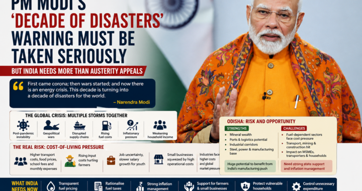 PM Modi’s “Decade of Disasters” Warning Must Be Taken Seriously, But India Needs More Than Austerity Appeals